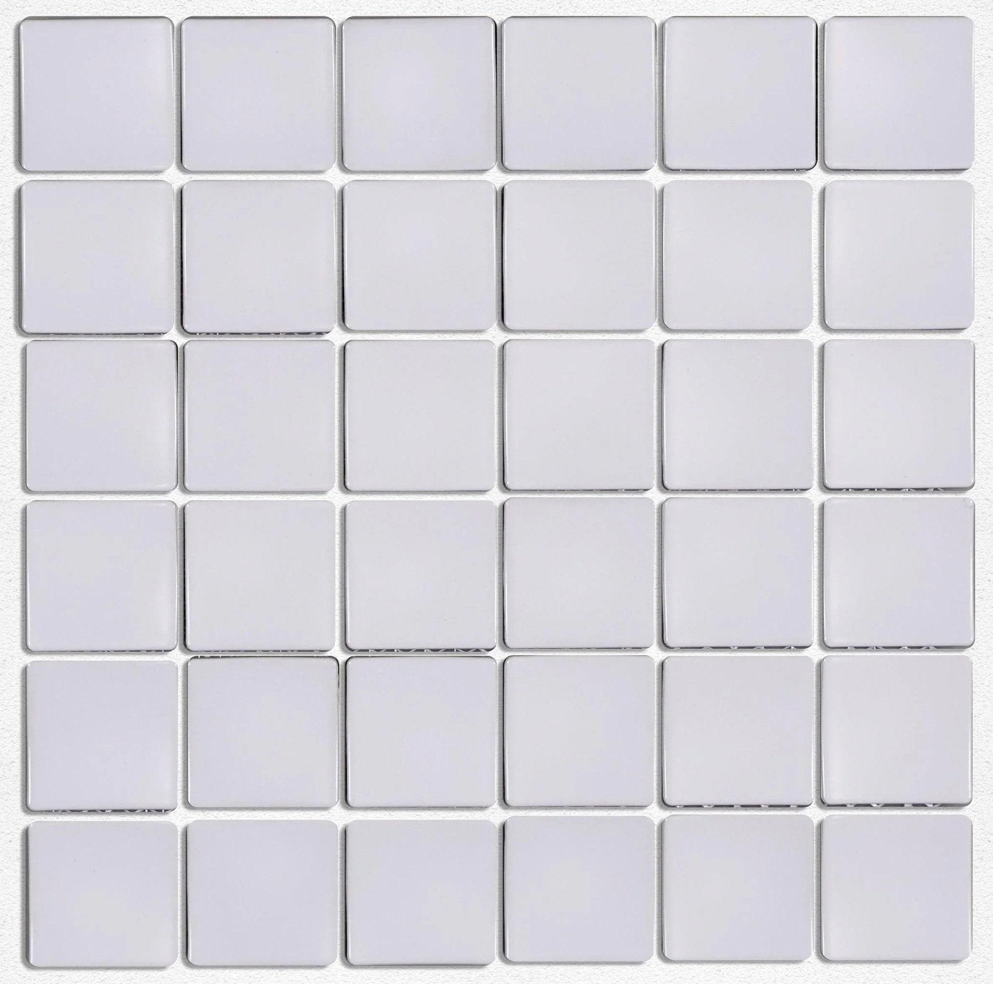Japanese ceramic wall tiles Vaisell Sample in Matt White from Mittsu Japanese Tiles