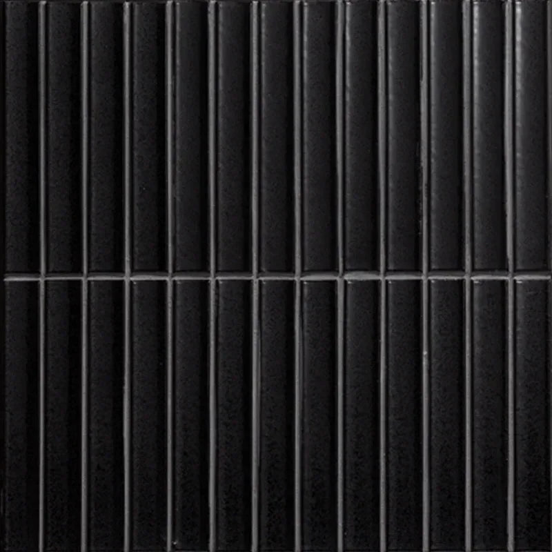 Japanese ceramic wall tiles Yuki Border in Black from Mittsu Japanese Tiles