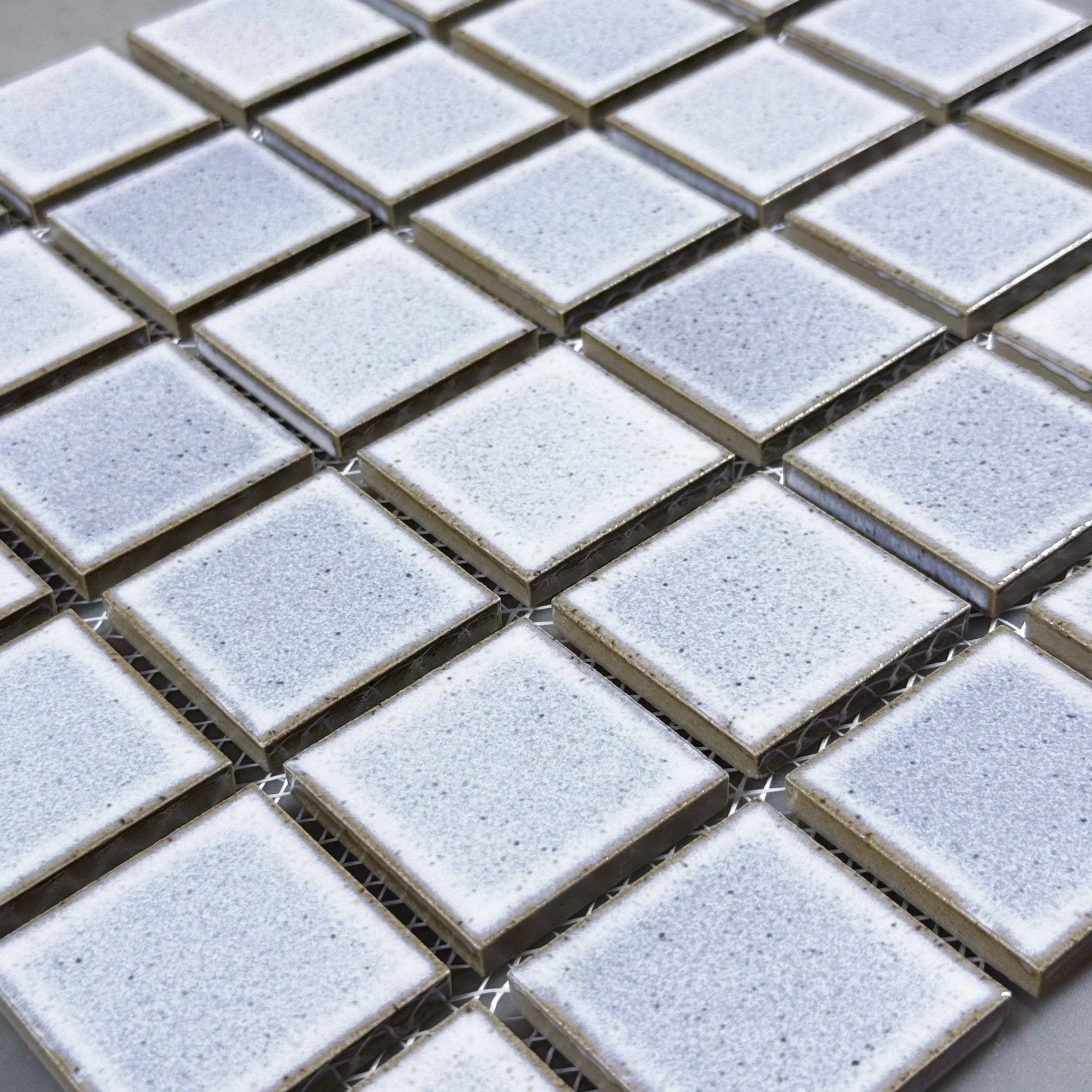 Japanese ceramic wall tiles Yuki Square Sample in Square 45 from Mittsu Japanese Tiles