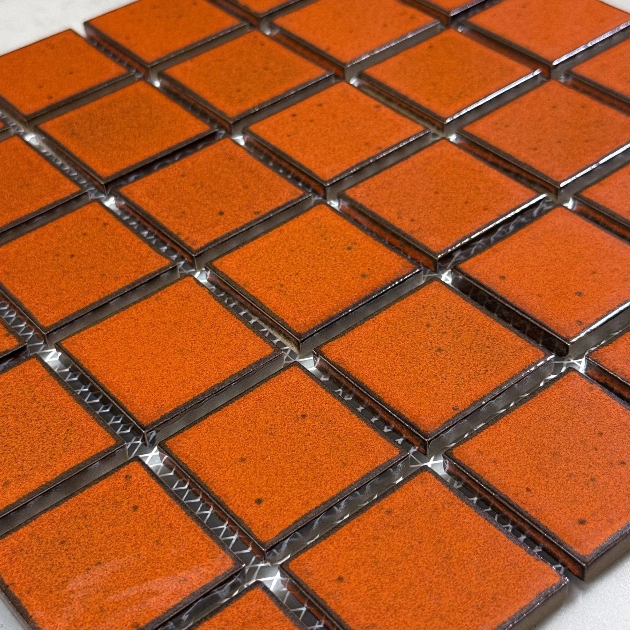 Japanese ceramic wall tiles Yuki Square Sample in Square 45 from Mittsu Japanese Tiles