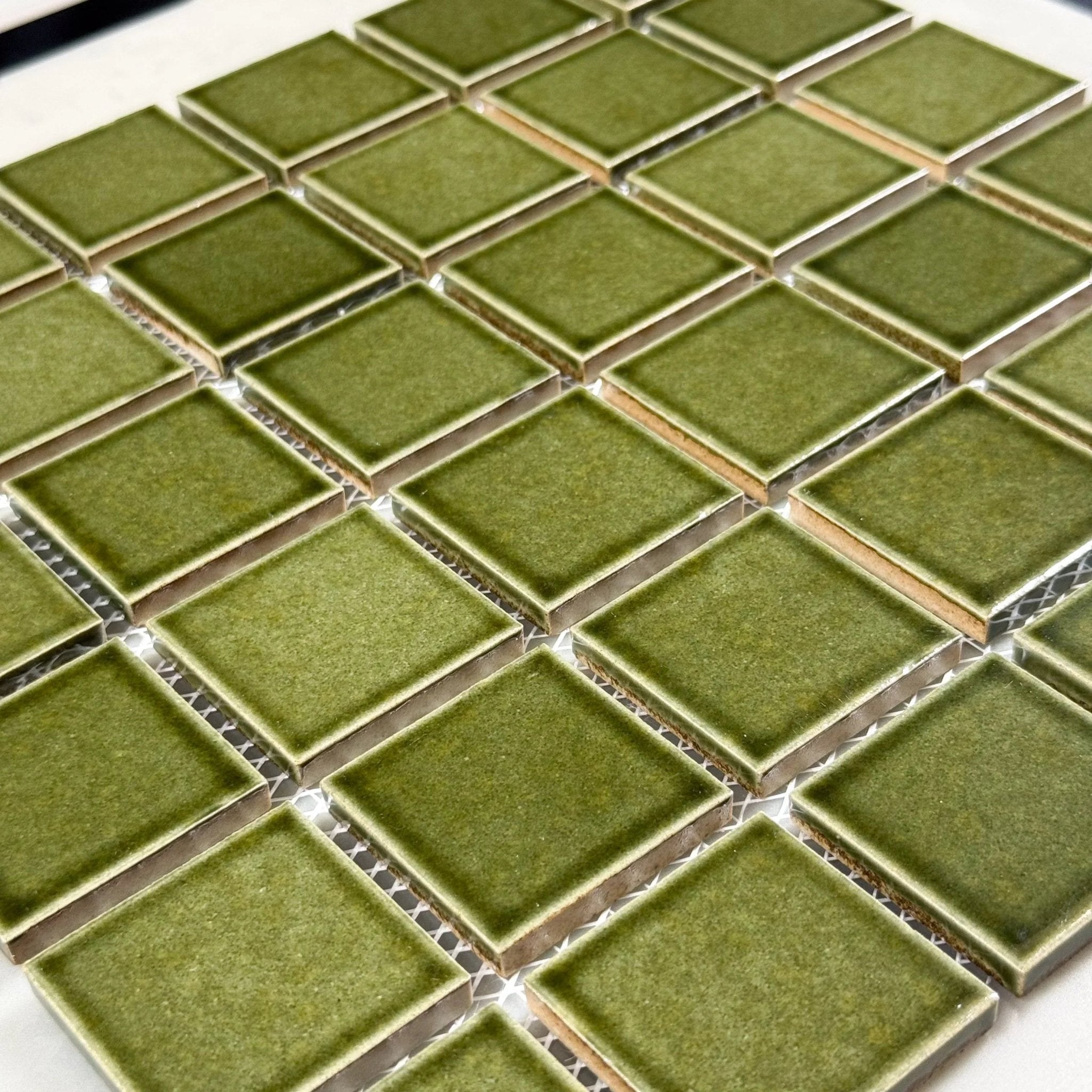 Japanese ceramic wall tiles Yuki Square Sample in Square 45 from Mittsu Japanese Tiles