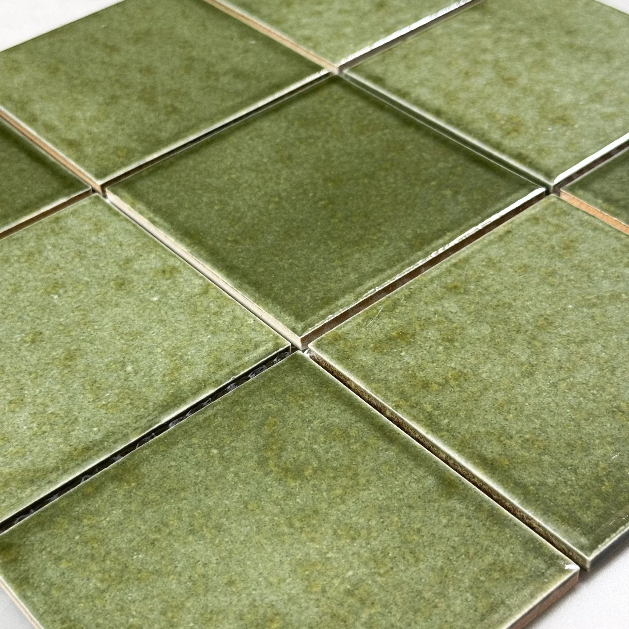 Japanese ceramic wall tiles Yuki Square Sample in Square 95 from Mittsu Japanese Tiles