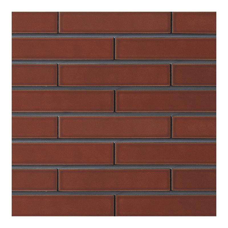 Japanese ceramic wall tiles Yumon Sample in Red from Mittsu Japanese Tiles