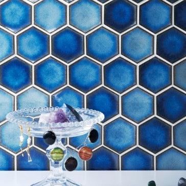 Roku Hexagonal Glazed Porcelain Tile | Japanese Design