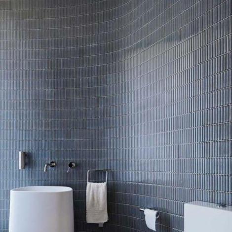 Japanese ceramic wall tiles Yohen Sample in Dark Blue Mix from Mittsu Japanese Tiles