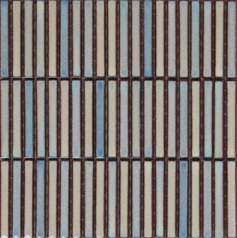 Japanese ceramic wall tiles Yohen Sample in Light Turquoise Blue from Mittsu Japanese Tiles