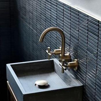 Japanese ceramic wall tiles Yohen Sample in Dark Blue Mix from Mittsu Japanese Tiles