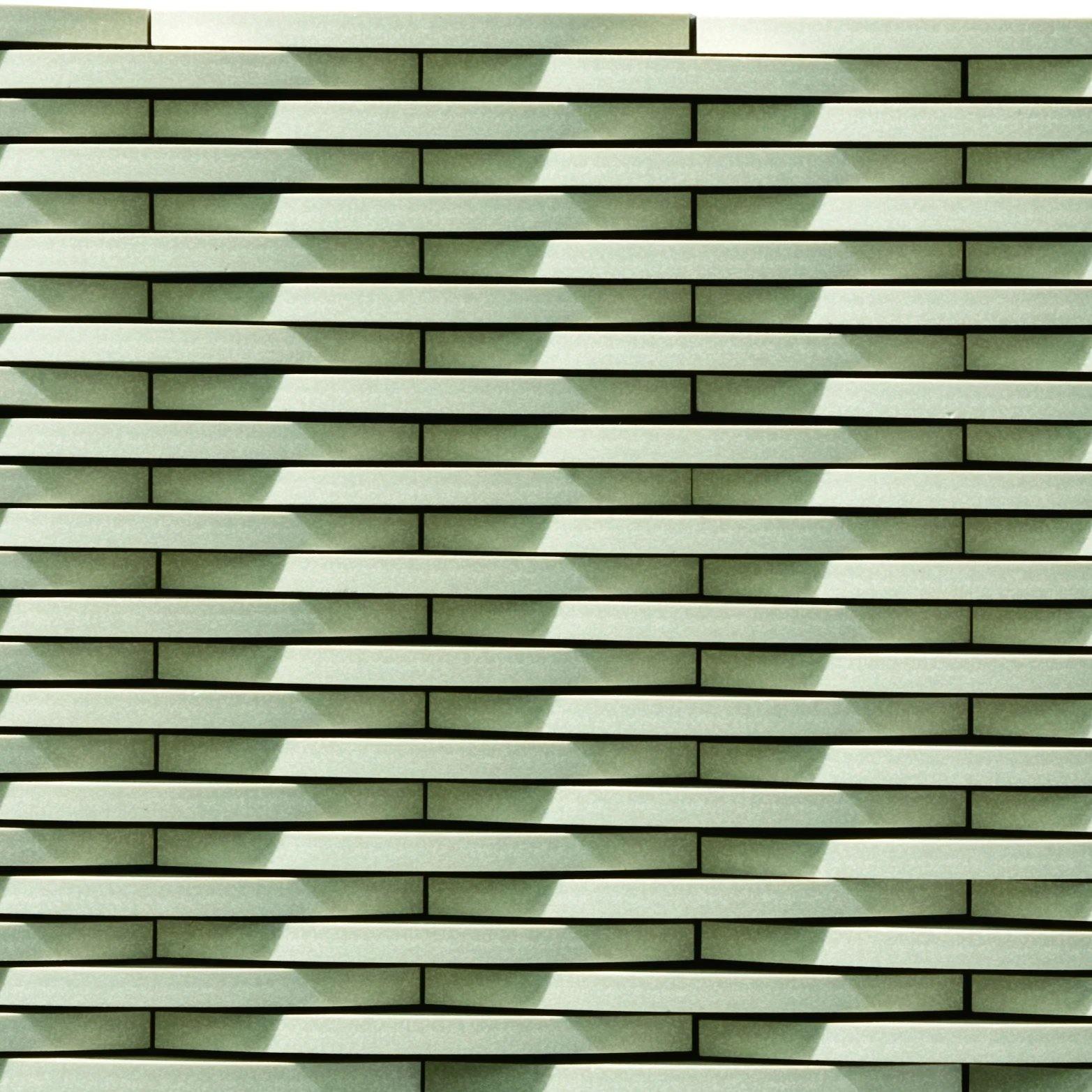 Japanese ceramic wall tiles Crescent in White from Mittsu Japanese Tiles