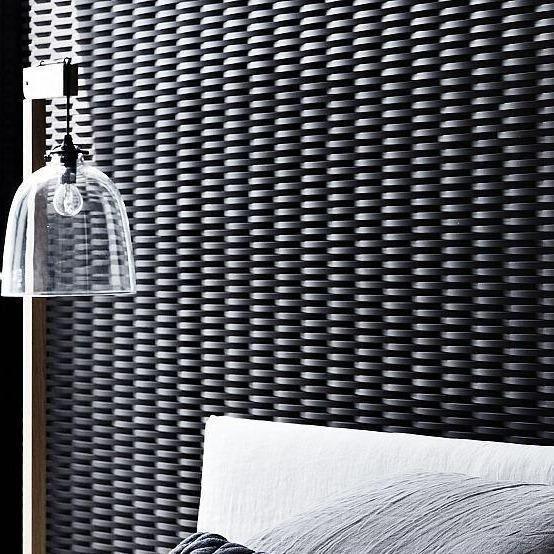 Japanese ceramic wall tiles Crescent in Black from Mittsu Japanese Tiles