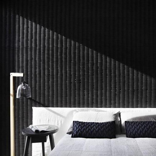 Japanese ceramic wall tiles Crescent in Black from Mittsu Japanese Tiles
