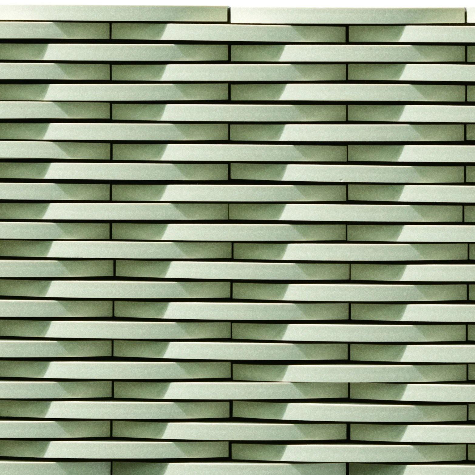 Japanese ceramic wall tiles Crescent Sample in White from Mittsu Japanese Tiles