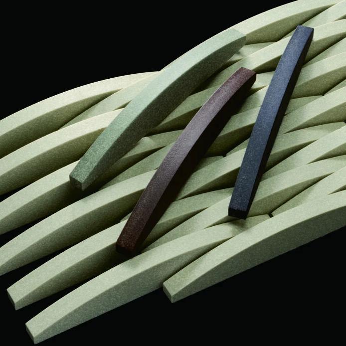 Japanese ceramic wall tiles Crescent Sample in Black from Mittsu Japanese Tiles
