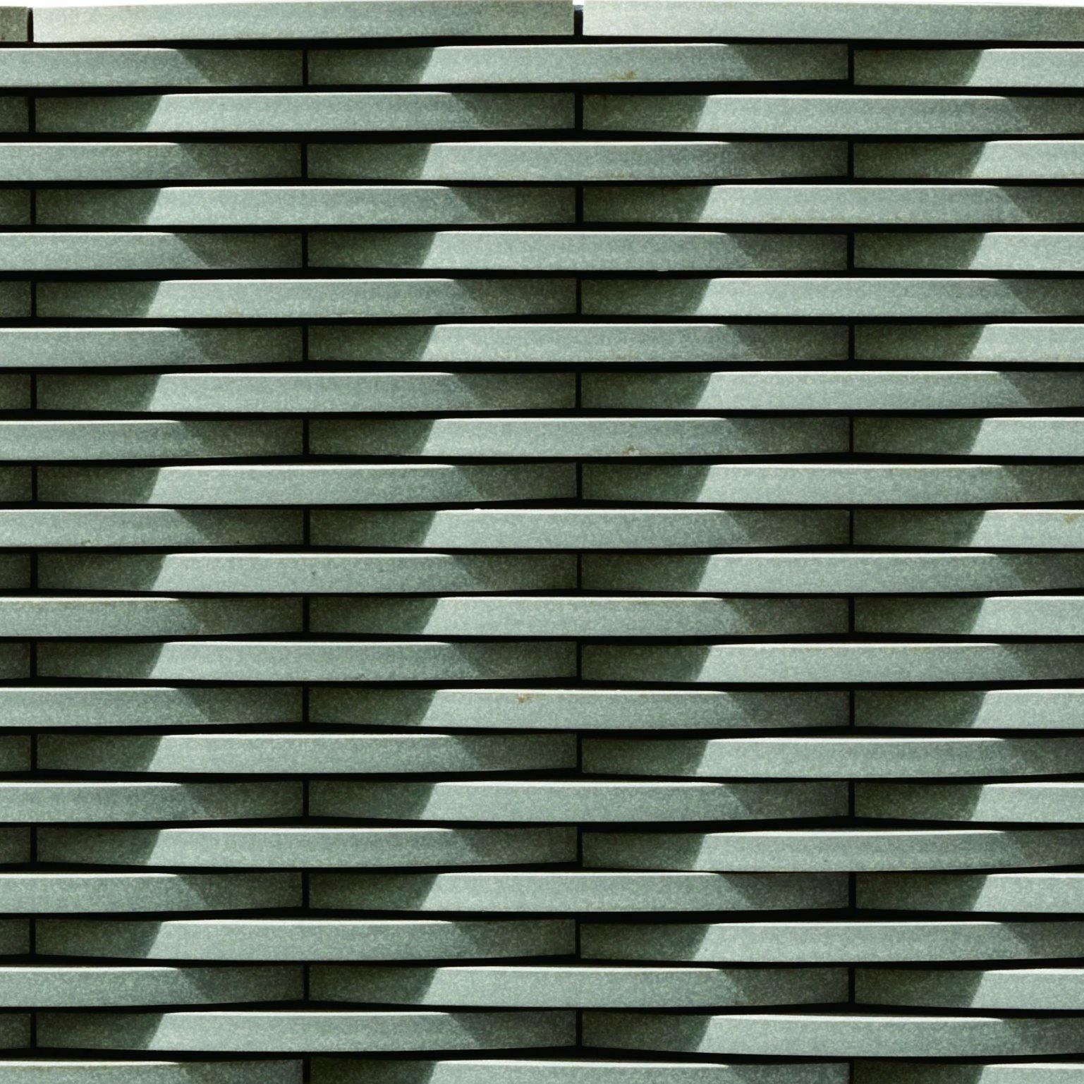 Japanese ceramic wall tiles Crescent Sample in Grey from Mittsu Japanese Tiles