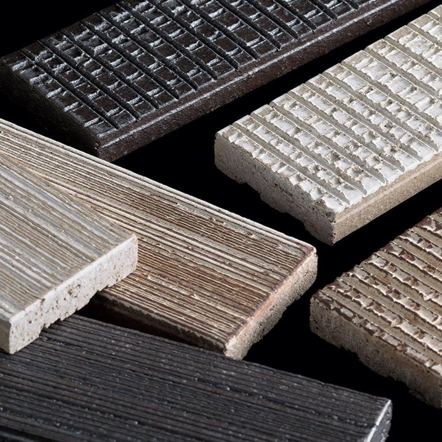 Japanese ceramic wall tiles Homura Sample in Light Beige from Mittsu Japanese Tiles