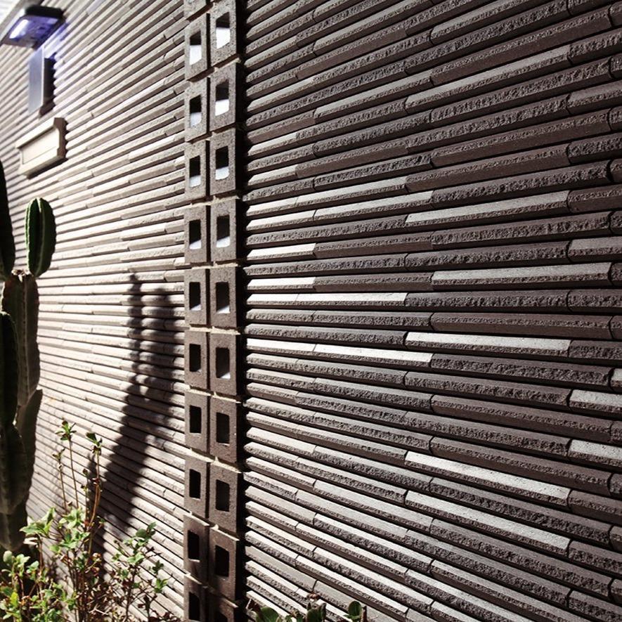 Japanese ceramic wall tiles Hosowari Sample in Normal from Mittsu Japanese Tiles