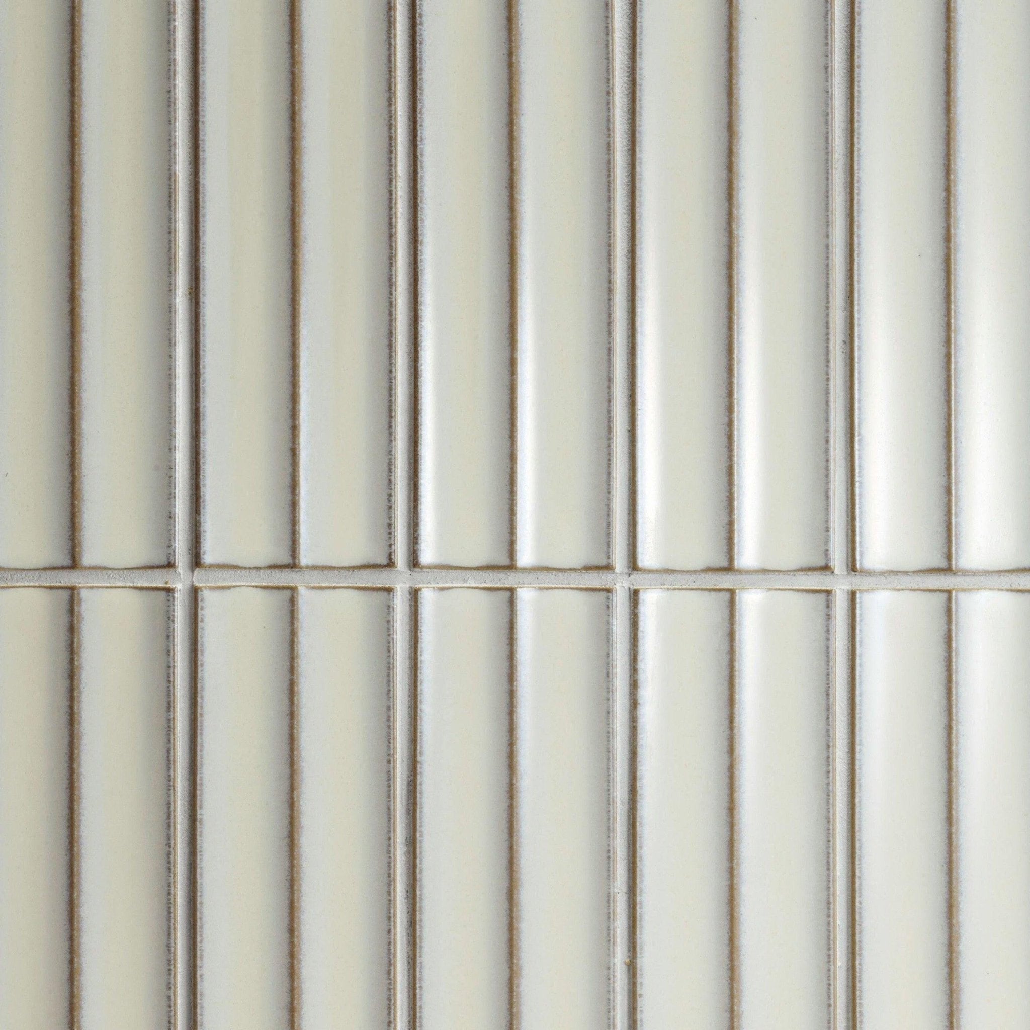 Japanese ceramic wall tiles Izumo in White from Mittsu Japanese Tiles