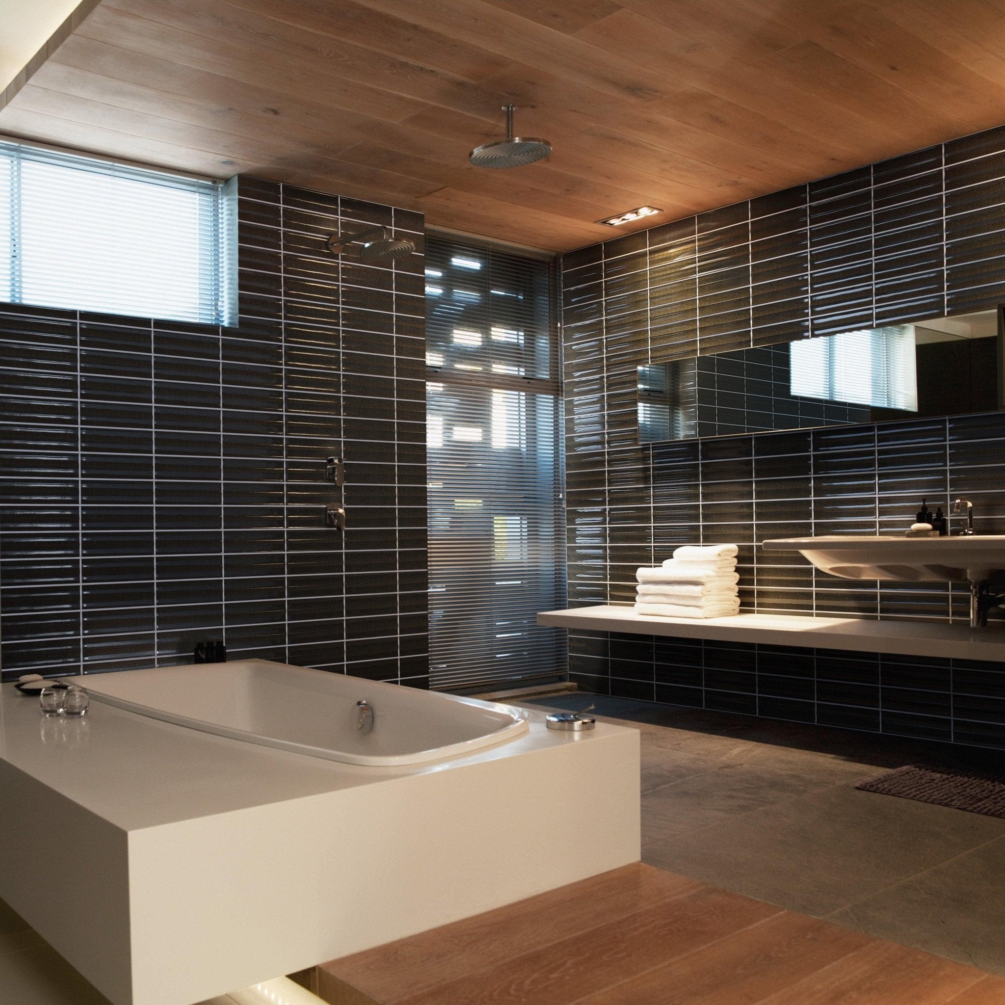 Japanese ceramic wall tiles Izumo in White from Mittsu Japanese Tiles