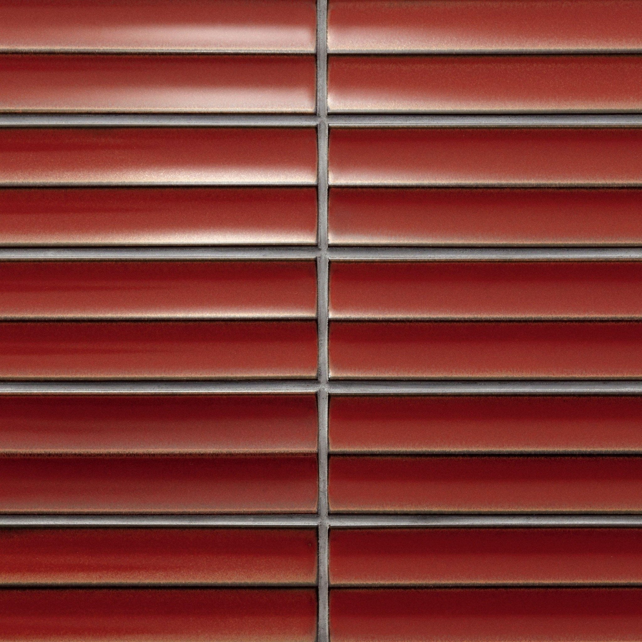Japanese ceramic wall tiles Izumo in Red from Mittsu Japanese Tiles