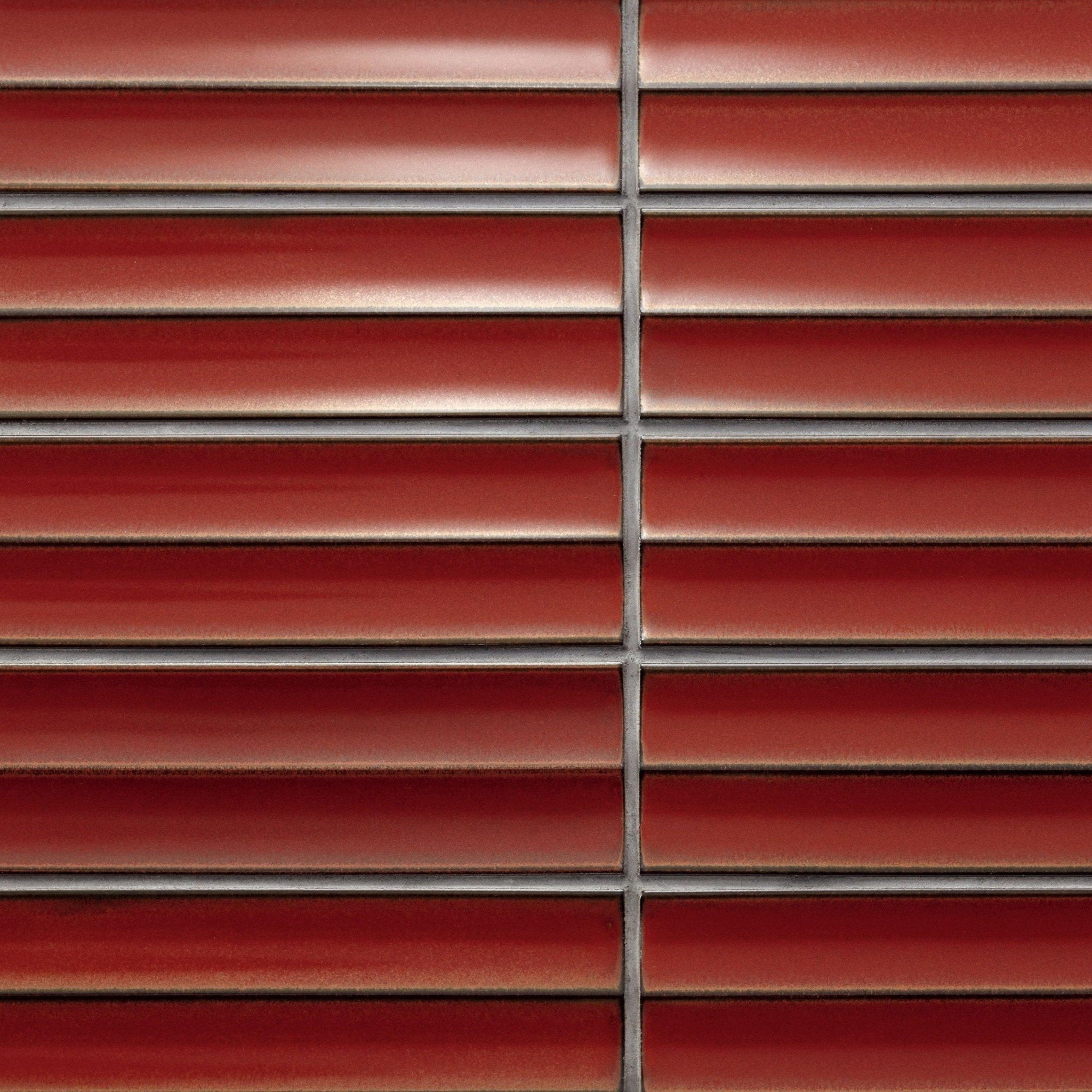 Japanese ceramic wall tiles Izumo Sample in Red from Mittsu Japanese Tiles