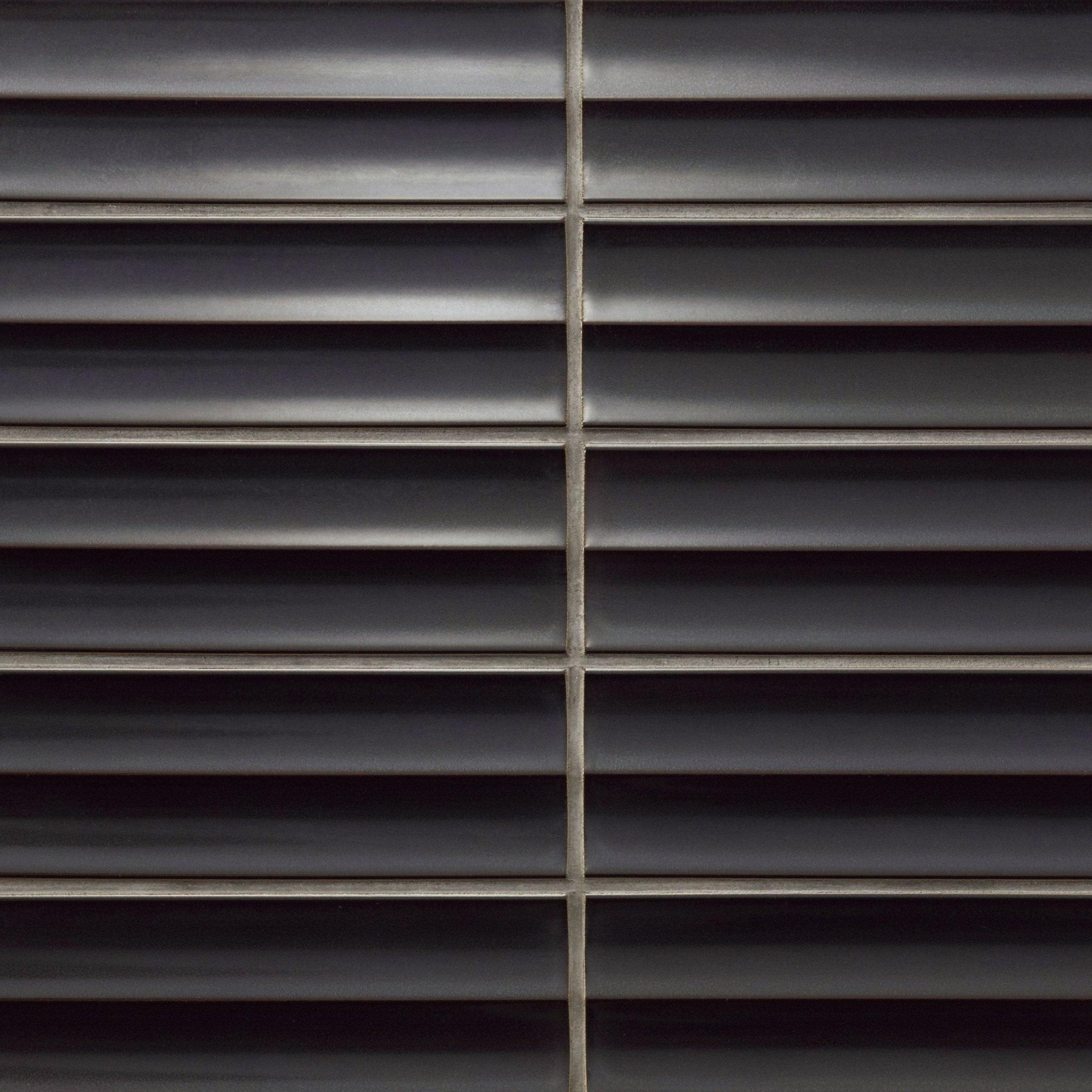 Japanese ceramic wall tiles Izumo Sample in Black from Mittsu Japanese Tiles