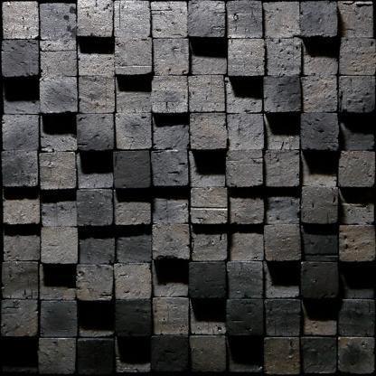 Japanese ceramic wall tiles Koyo Ibushi Arare Sample in Super Small from Mittsu Japanese Tiles