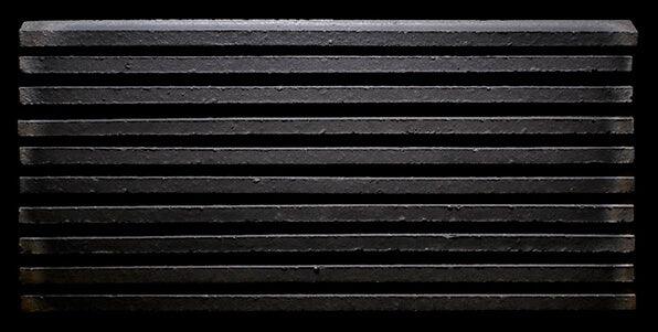 Japanese ceramic wall tiles Koyo Ibushi Line in Black from Mittsu Japanese Tiles