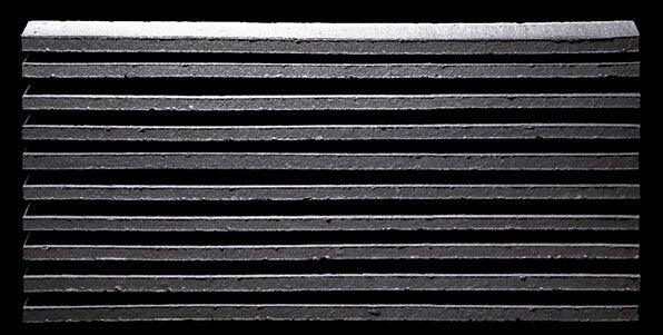 Japanese ceramic wall tiles Koyo Ibushi Line in Silver from Mittsu Japanese Tiles