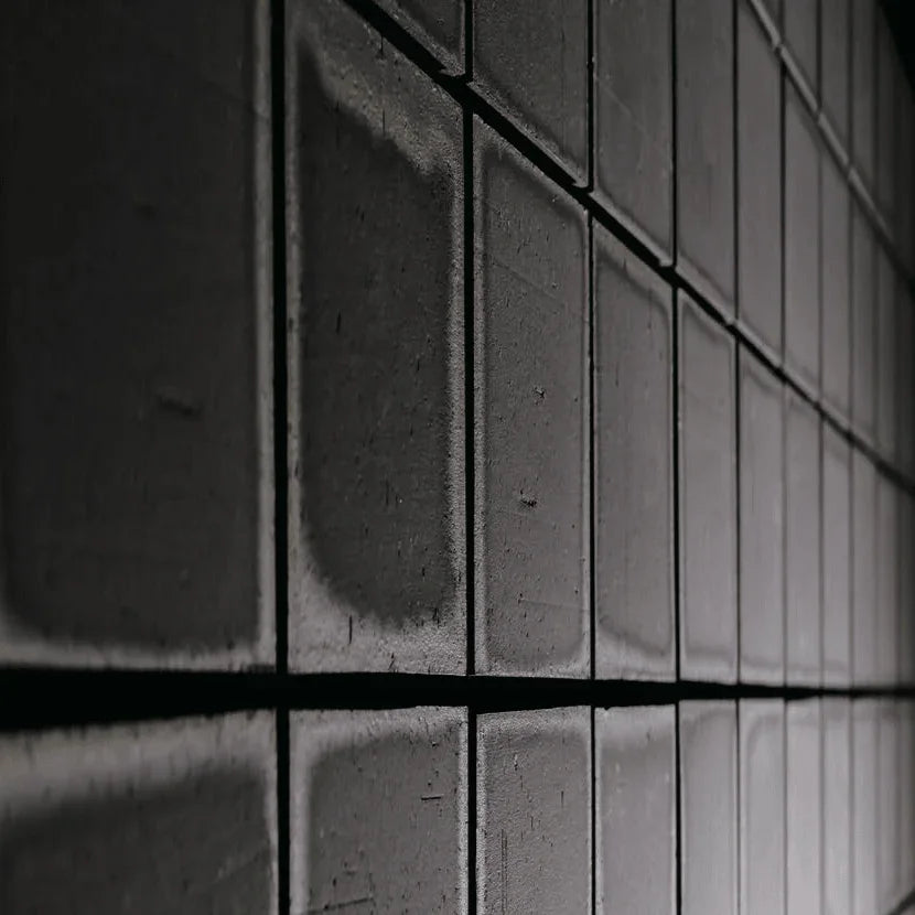 Japanese ceramic wall tiles Koyo Ibushi Square Sample in 100mm Wall Tile from Mittsu Japanese Tiles