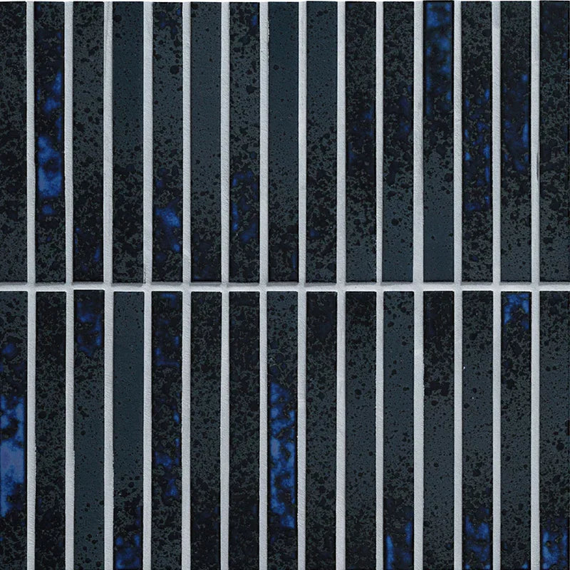 Japanese ceramic wall tiles Kuroaya in Blue Black from Mittsu Japanese Tiles