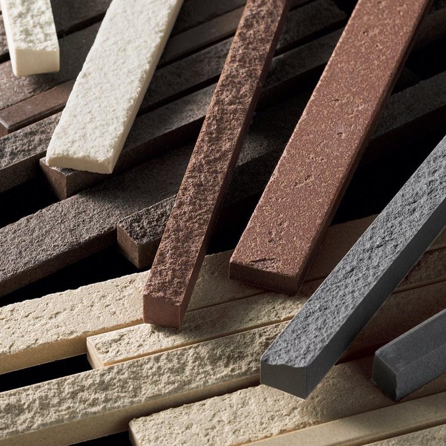 Japanese ceramic wall tiles Luminos Samples in White from Mittsu Japanese Tiles