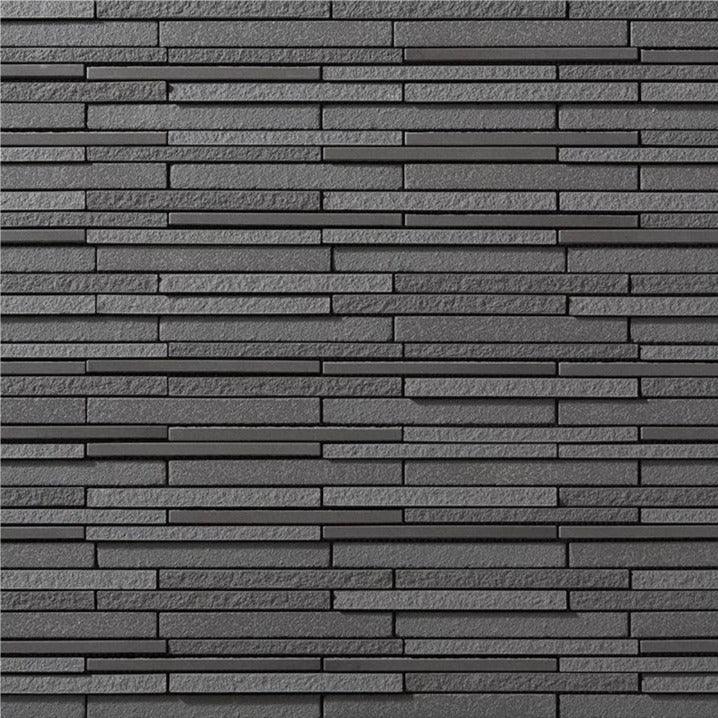 Japanese ceramic wall tiles Luminos Samples in Black from Mittsu Japanese Tiles