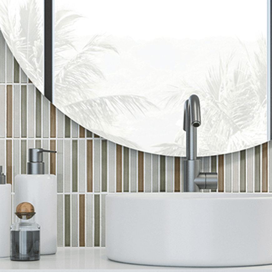 Japanese ceramic wall tiles Lungo Sample in Black Mix from Mittsu Japanese Tiles