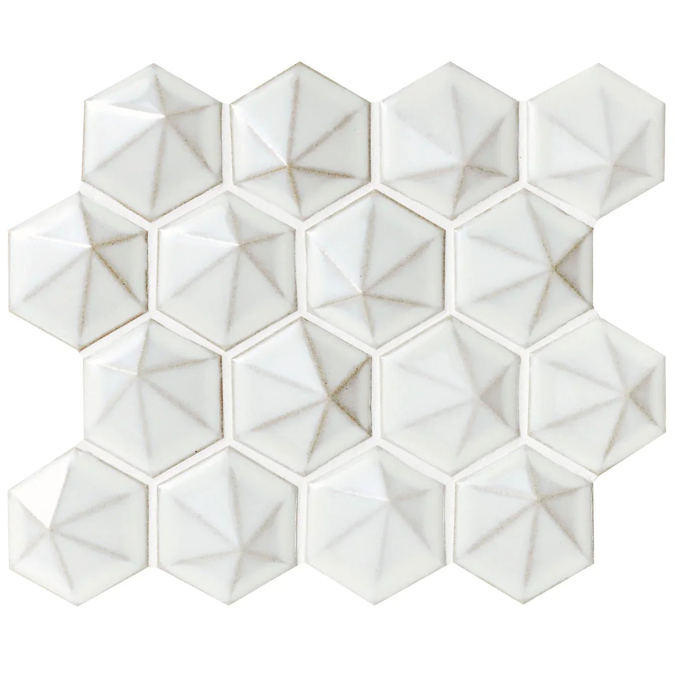 Japanese ceramic wall tiles Dimensions in Milky White from Mittsu Japanese Tiles