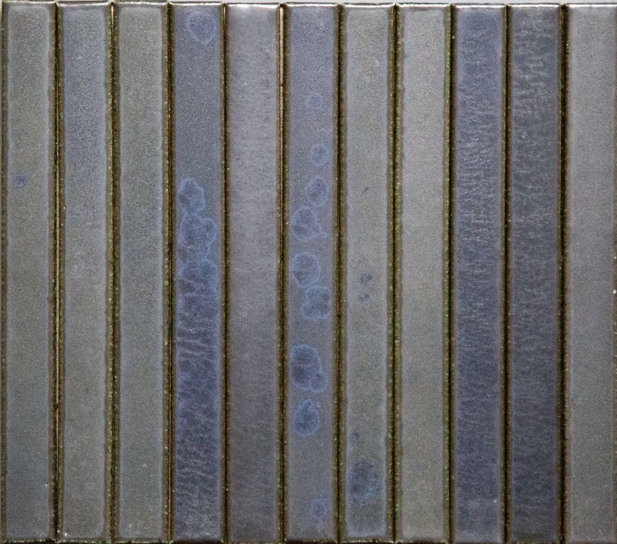 Japanese ceramic wall tiles Recuerdo Sample in Matt Black from Mittsu Japanese Tiles
