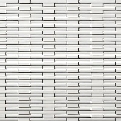Japanese ceramic wall tiles Rhythmic II Sample in White from Mittsu Japanese Tiles