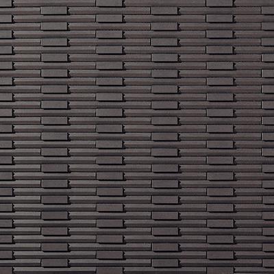 Japanese ceramic wall tiles Rhythmic II Sample in Black from Mittsu Japanese Tiles