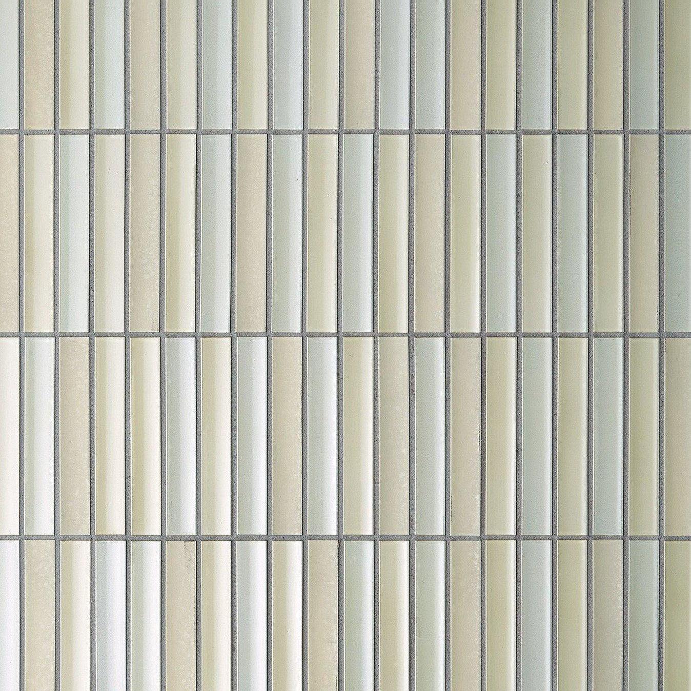 Japanese ceramic wall tiles Sairin Sample in White Mix from Mittsu Japanese Tiles