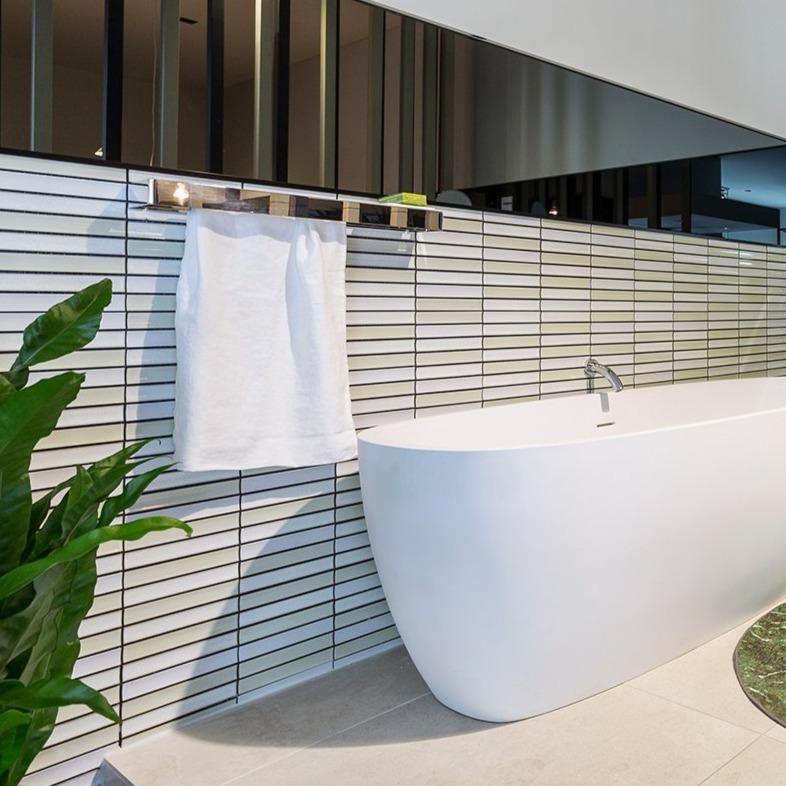 Japanese ceramic wall tiles Sairin Sample in Matt Grey from Mittsu Japanese Tiles