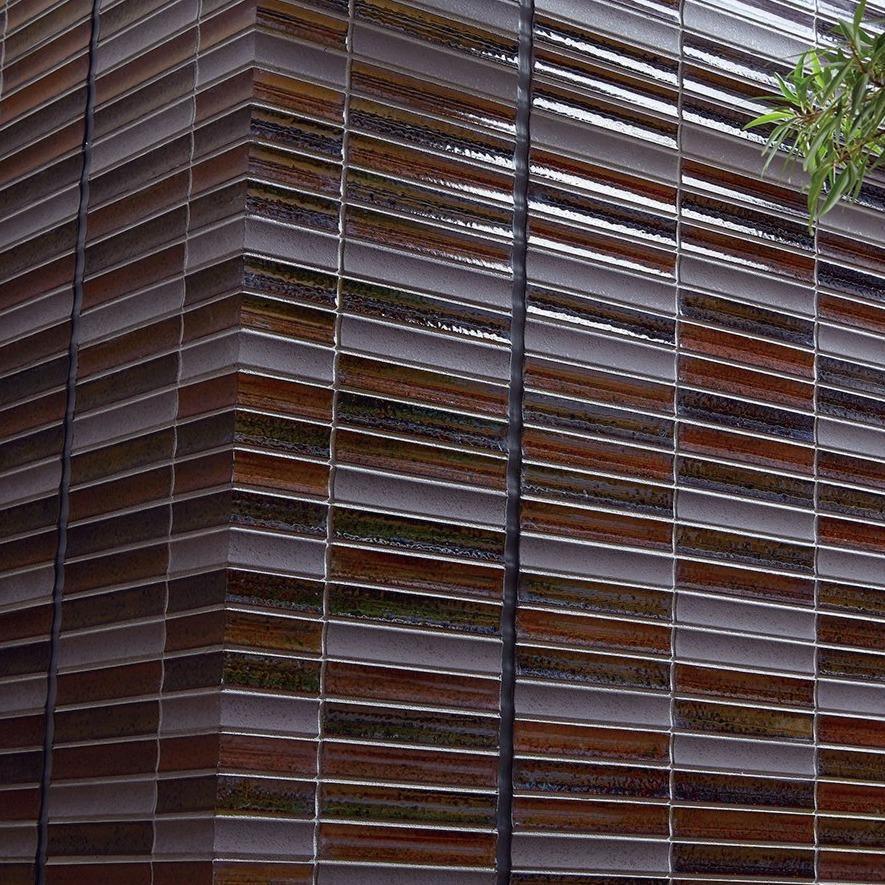 Japanese ceramic wall tiles Sairin Sample in Matt Grey from Mittsu Japanese Tiles