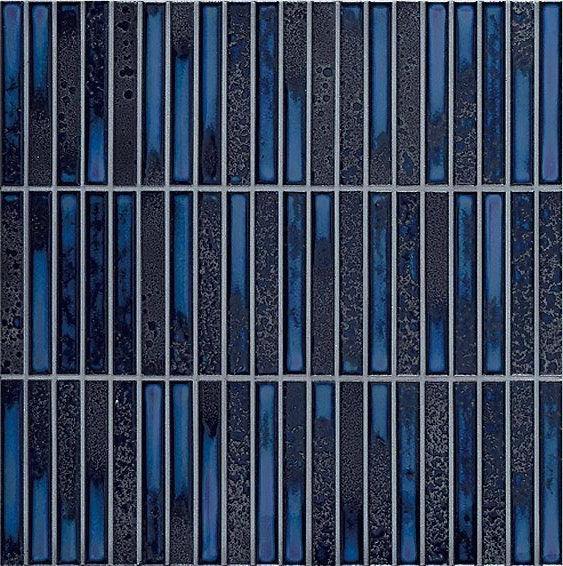 Japanese ceramic wall tiles Yohen in Dark Blue Mix from Mittsu Japanese Tiles