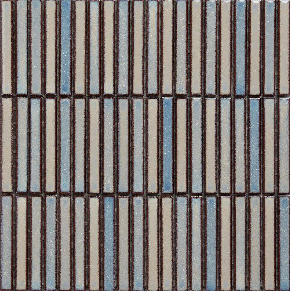 Japanese ceramic wall tiles Yohen in Light Turquoise Blue from Mittsu Japanese Tiles