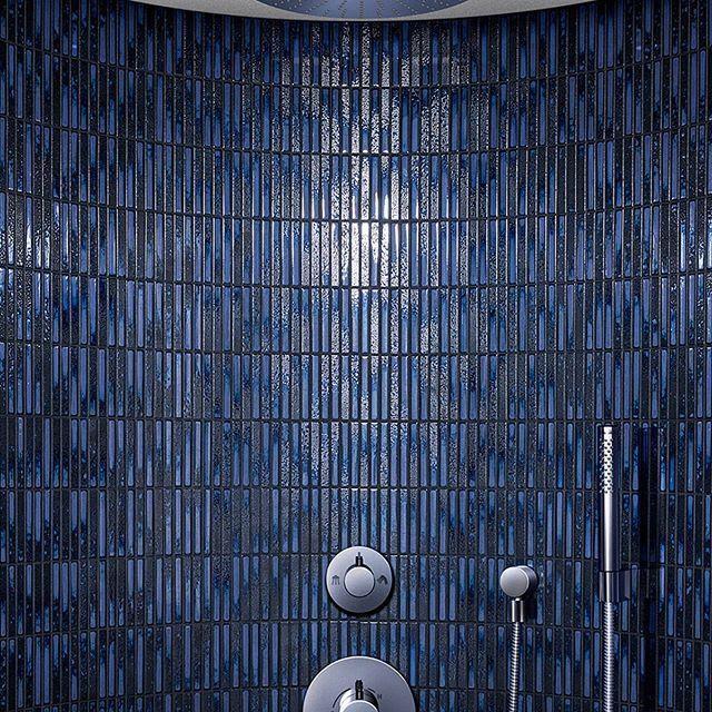 Japanese ceramic wall tiles Yohen Sample in Henna Mix from Mittsu Japanese Tiles