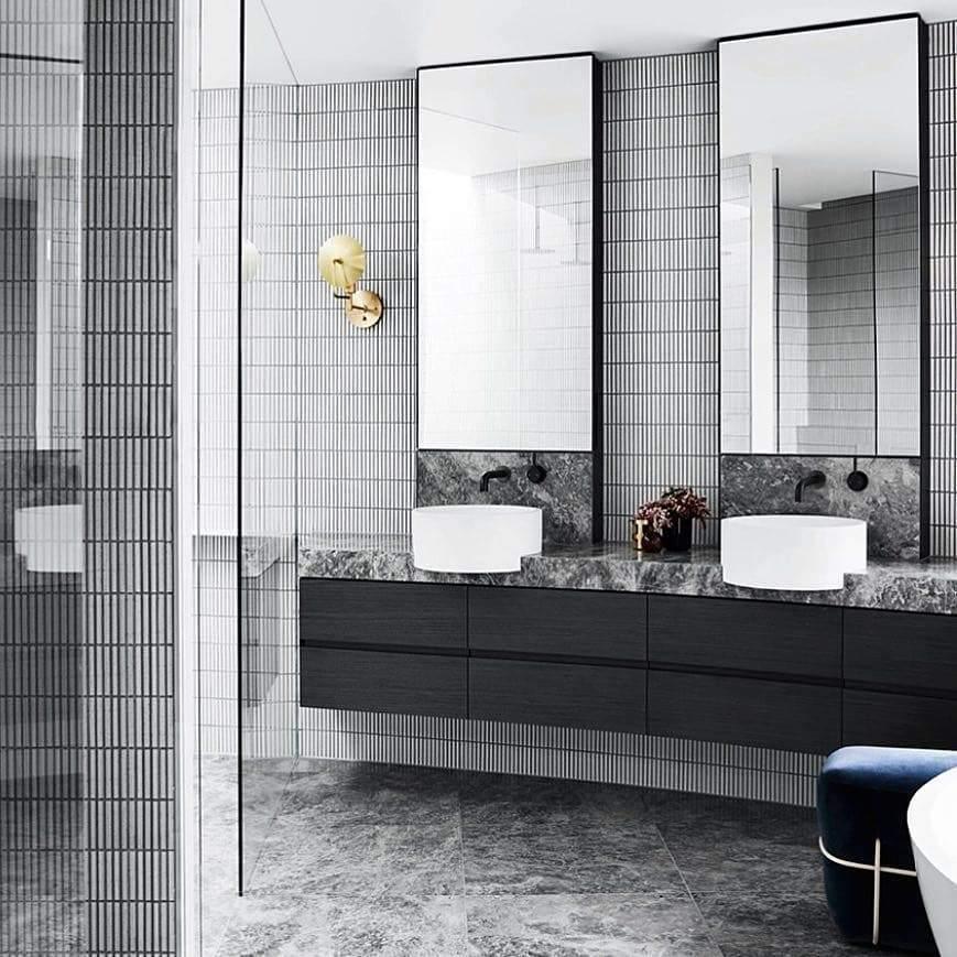 Japanese ceramic wall tiles Yohen Sample in Henna Mix from Mittsu Japanese Tiles
