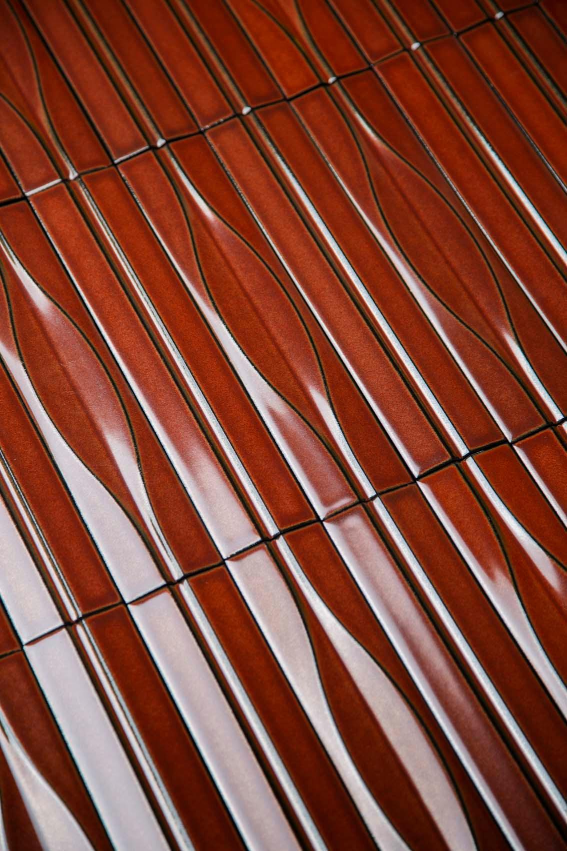 Japanese ceramic wall tiles Yumon in White from Mittsu Japanese Tiles