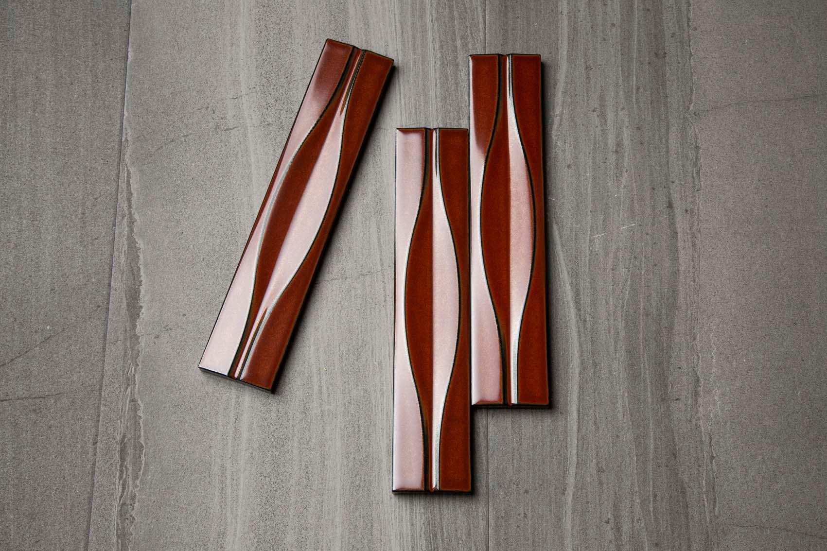 Japanese ceramic wall tiles Yumon in Black from Mittsu Japanese Tiles