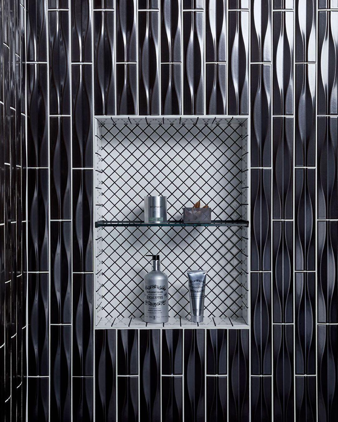 Japanese ceramic wall tiles Yumon Sample in White from Mittsu Japanese Tiles