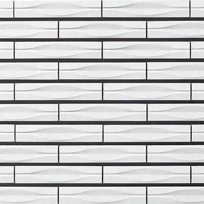 Japanese ceramic wall tiles Yumon Sample in White from Mittsu Japanese Tiles