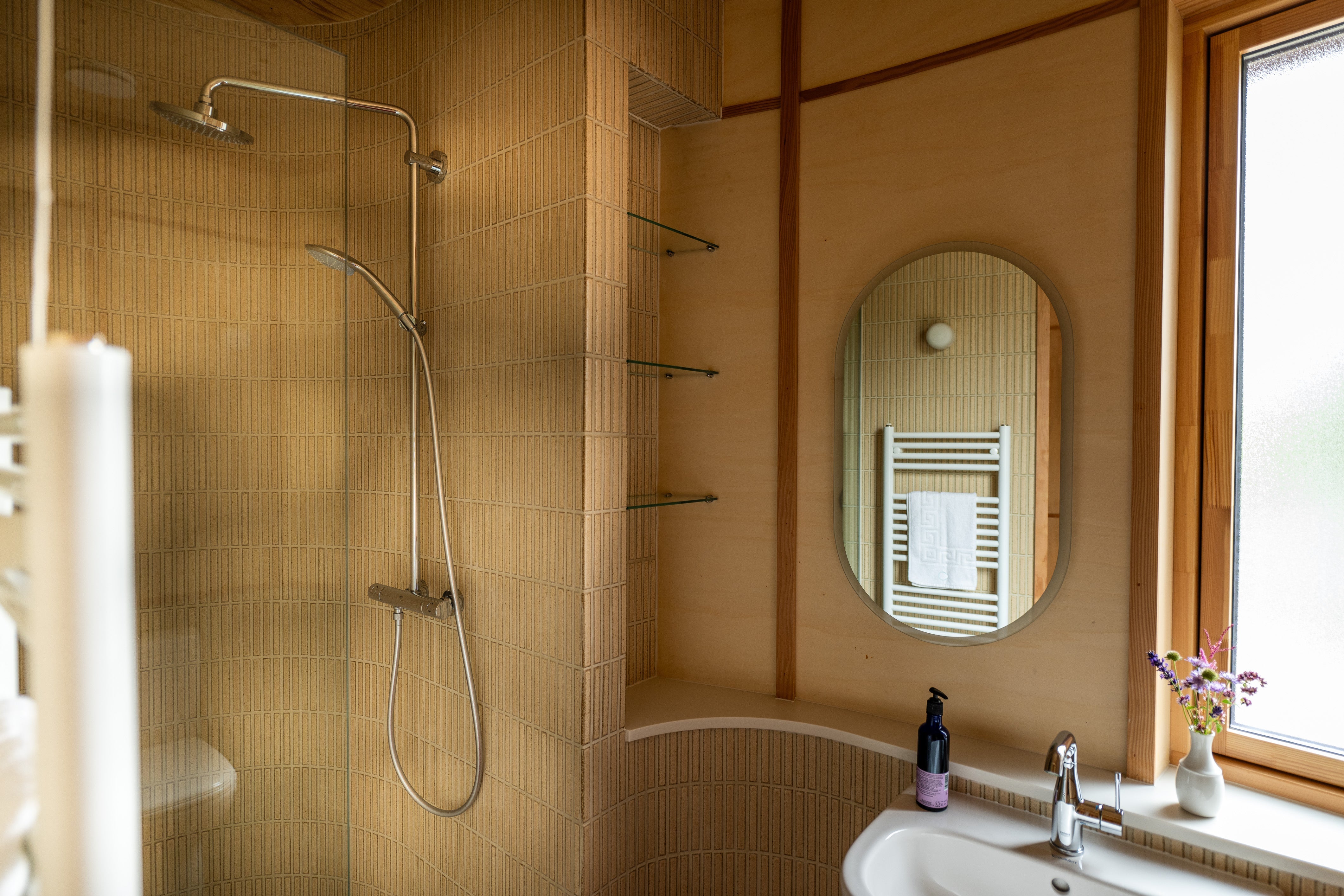 Grain Silo Conversion by Giles Cadle | Kaji Border Oat Japanese Porcelain Tiles - Mittsu - Japanese Tiles
