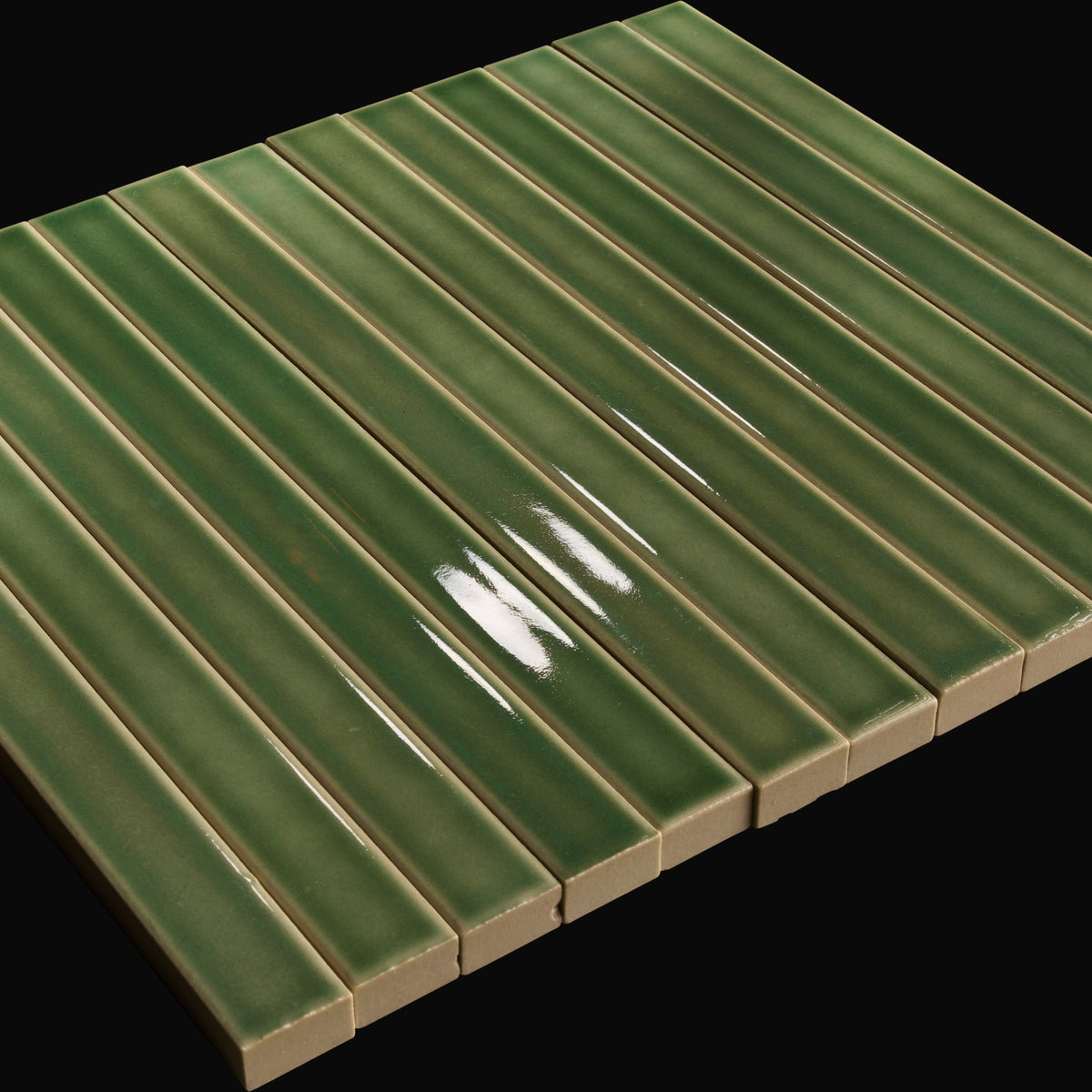 Arcaico Japanese porcelain wall tile in Green – Mittsu Japanese Tiles