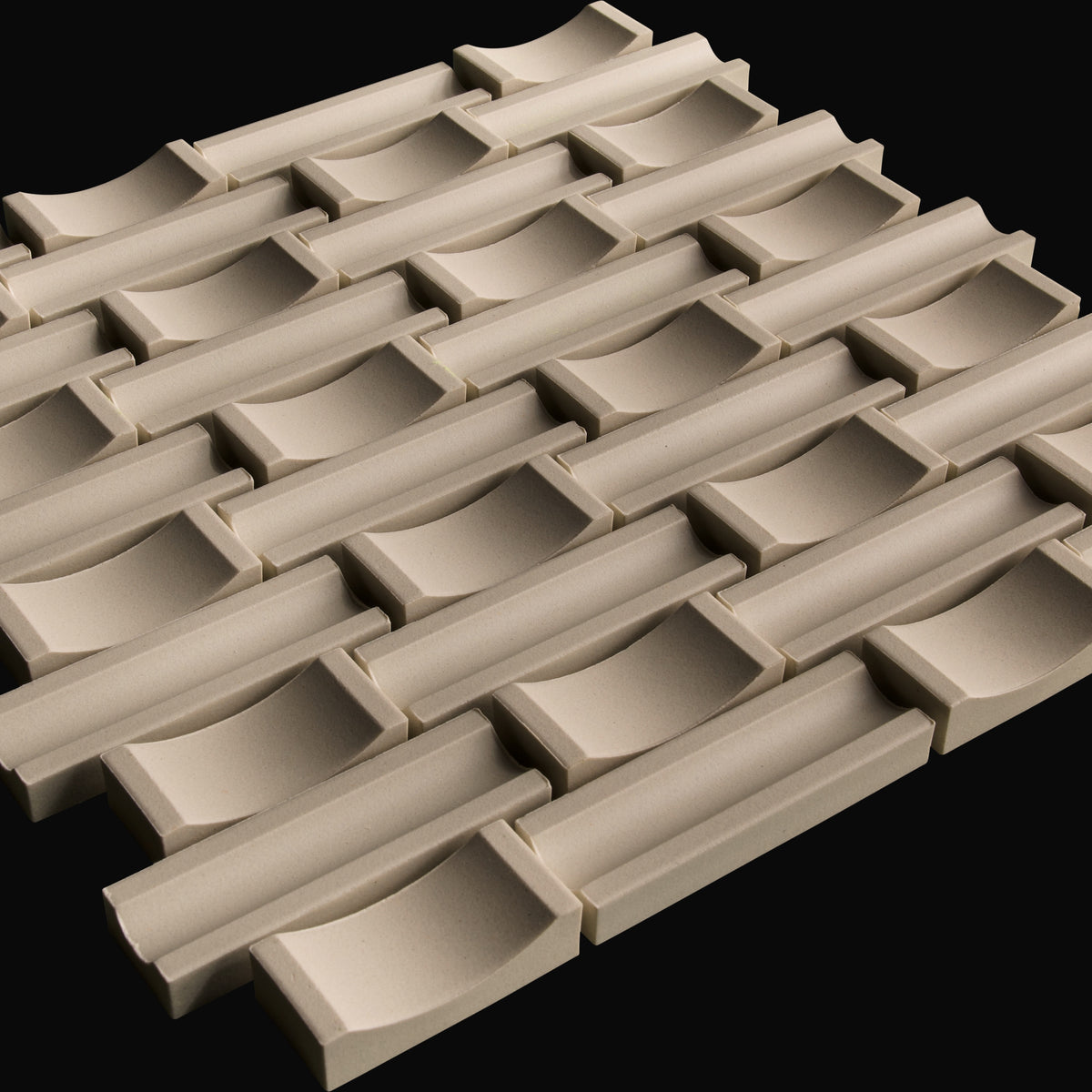 Crochet Japanese porcelain wall tile in White – Mittsu Japanese Tiles
